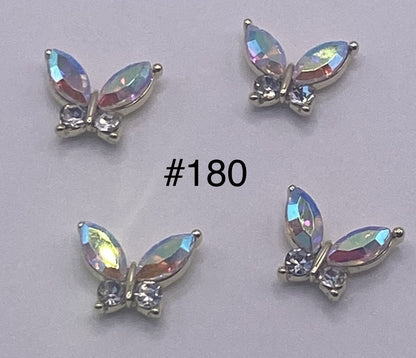 3D Charms Butterflies w Rhinestones #91