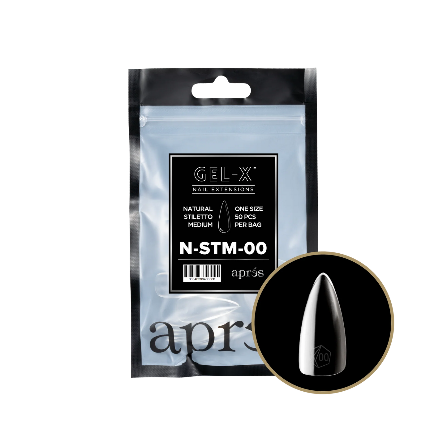 apres Gel-X Natural Stiletto Medium