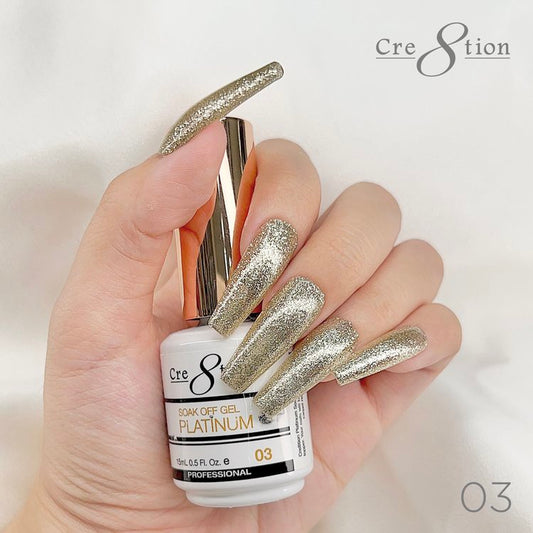 Cre8tion Platinum Soak Off gel - 3