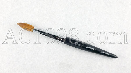 KL #10 Petal 6 Angle Black Handle Nail Brush