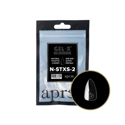 apres Gel-X Natural Stiletto Extra Short