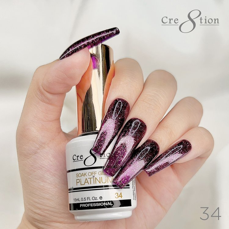 Cre8tion Platinum Soak Off gel - 34