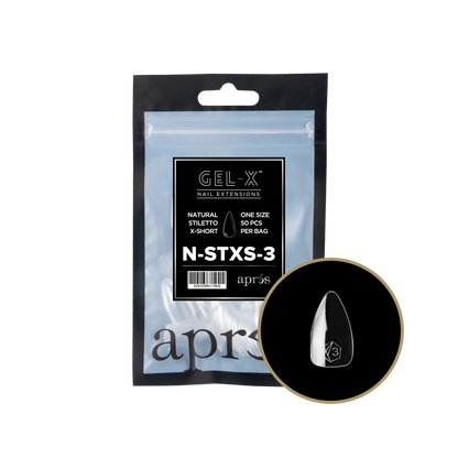 apres Gel-X Natural Stiletto Extra Short