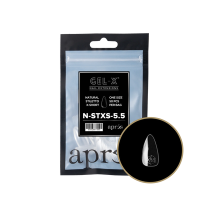 apres Gel-X Natural Stiletto Extra Short