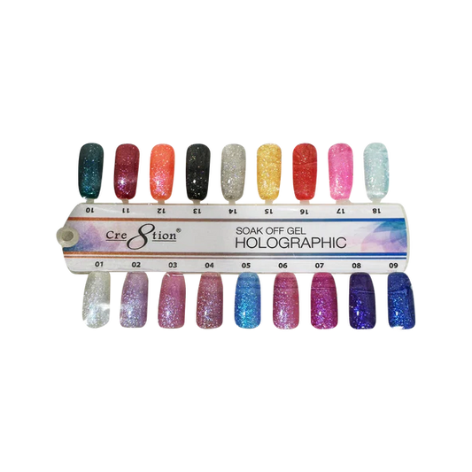 Cre8tion Holographic Soak Off Gel #1-18