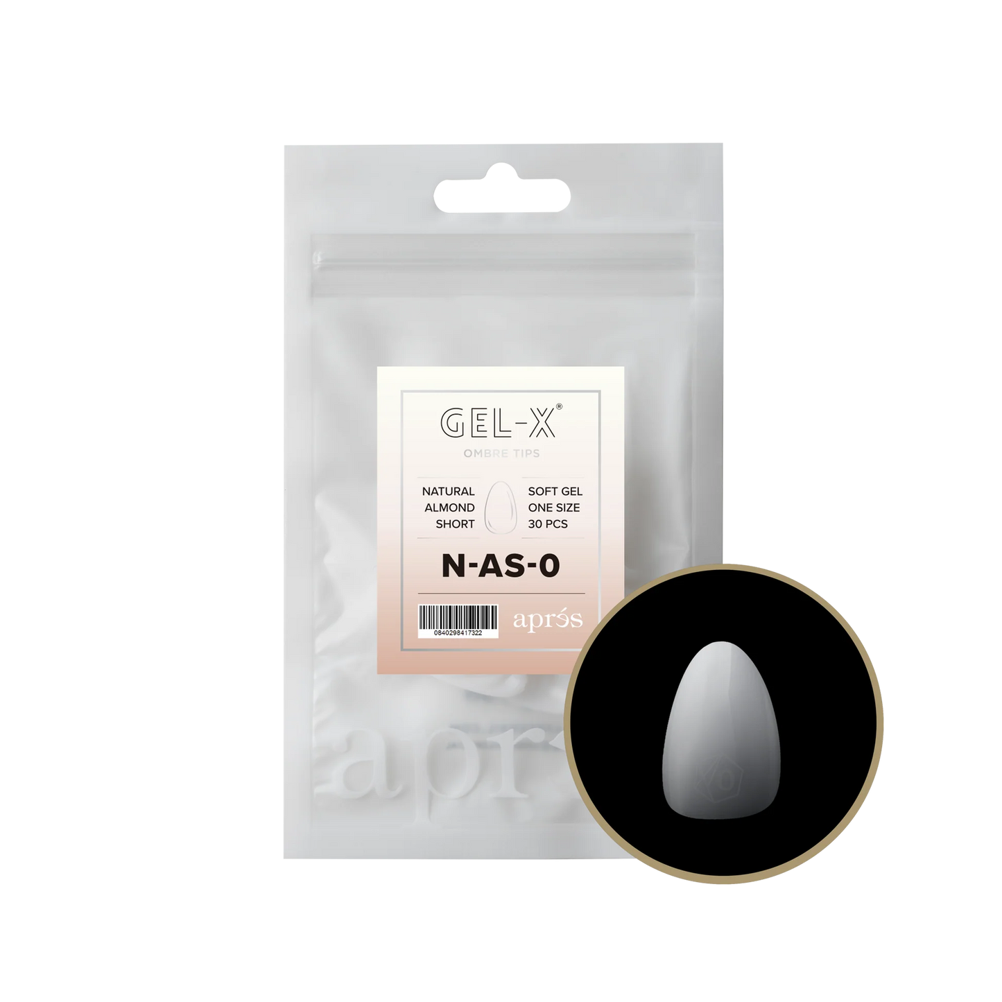 APRES Gel-X® Ombre Natural Almond Short Refill Bag-1