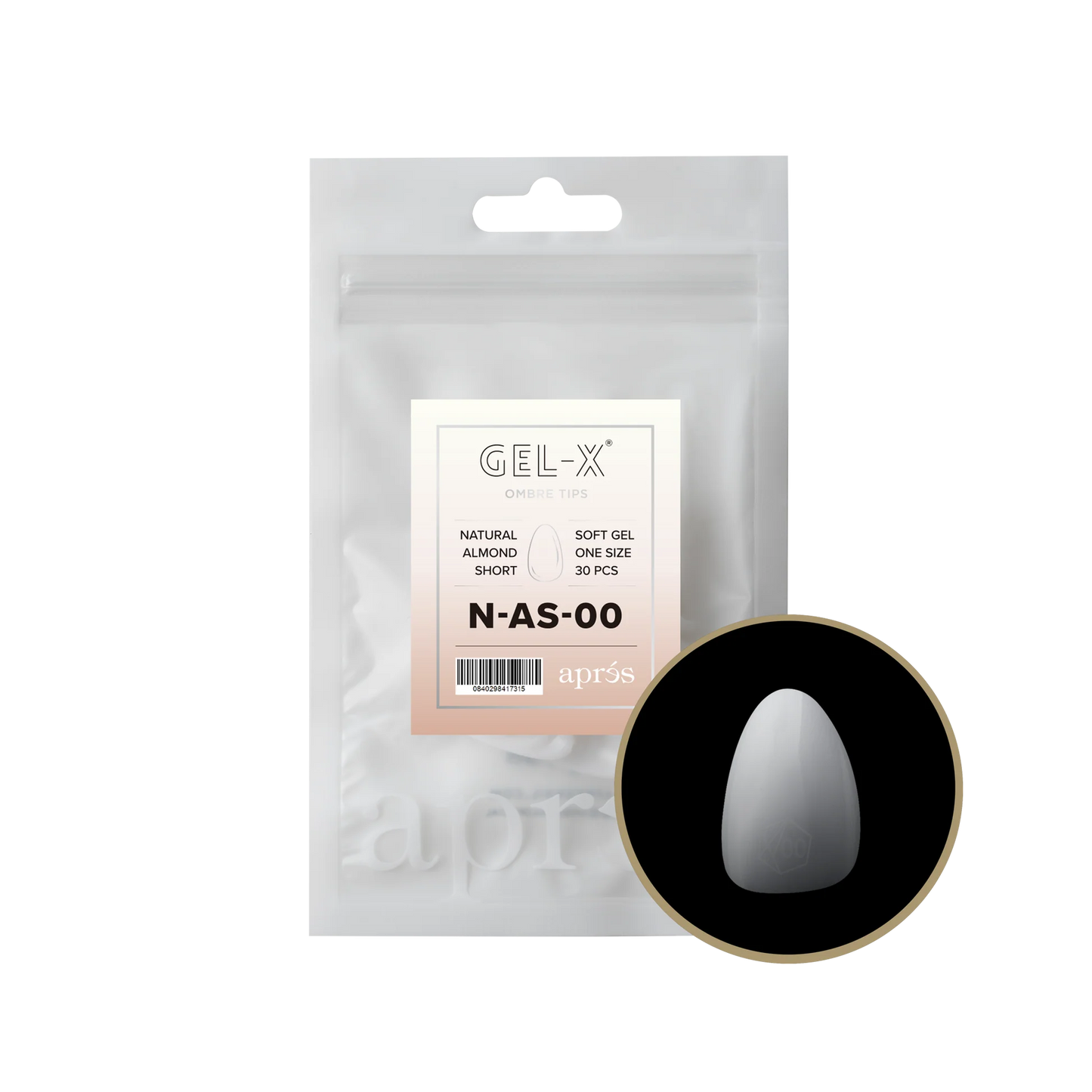 APRES Gel-X® Ombre Natural Almond Short Refill Bag-00