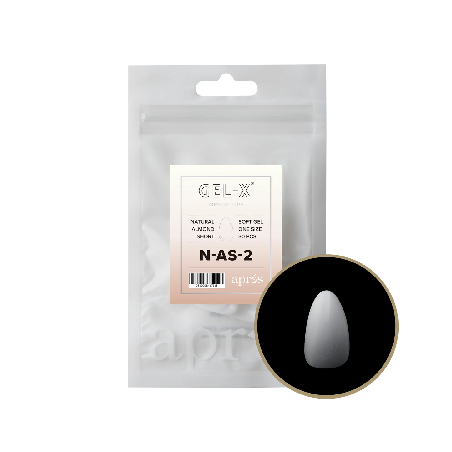 APRES Gel-X® Ombre Natural Almond Short Refill Bag-2