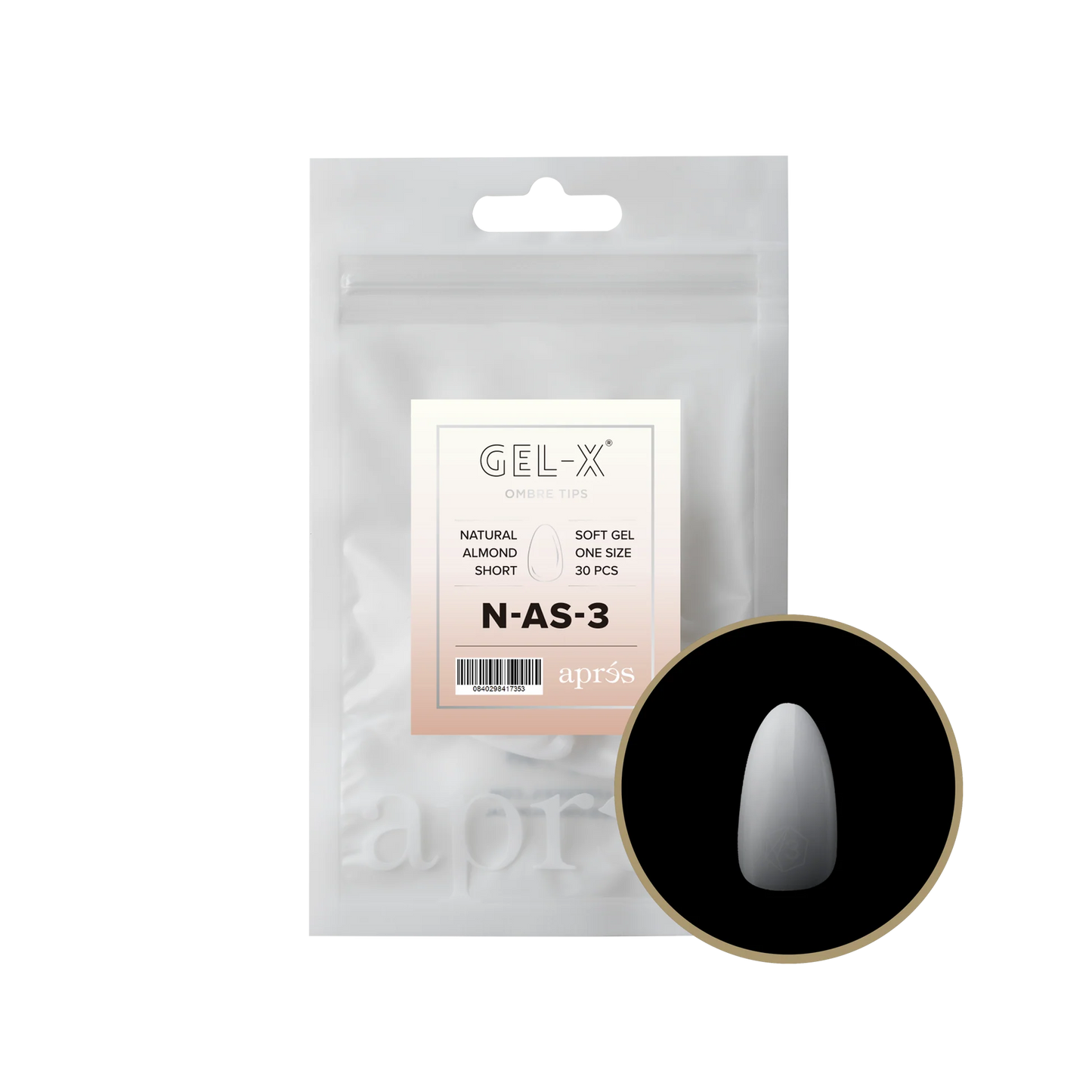 APRES Gel-X® Ombre Natural Almond Short Refill Bag-3