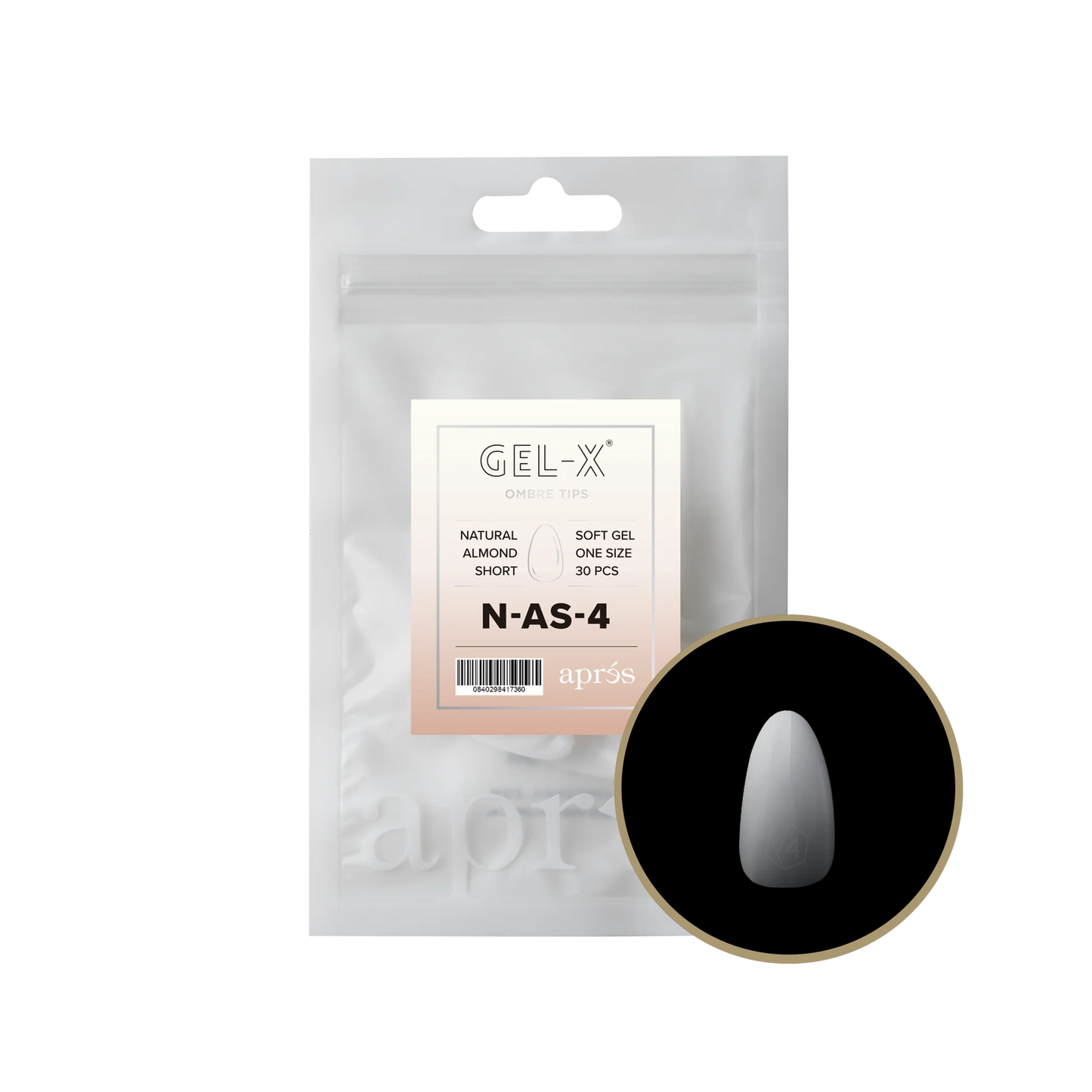APRES Gel-X® Ombre Natural Almond Short Refill Bag-4
