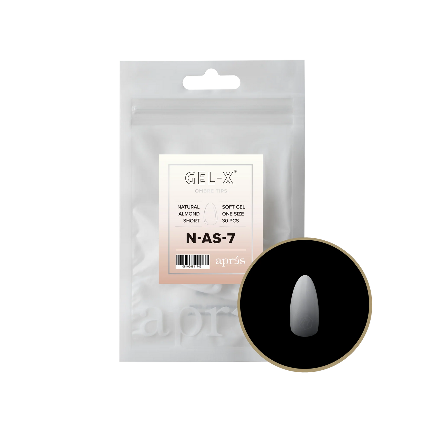 APRES Gel-X® Ombre Natural Almond Short Refill Bag-7
