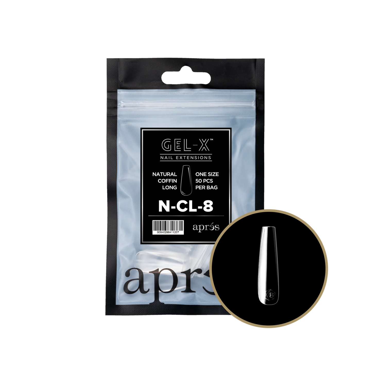 apres GEL-X Natural Coffin Long