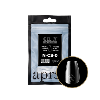 apres Gel-X Natural Coffin Short