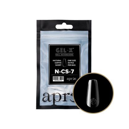 apres Gel-X Natural Coffin Short