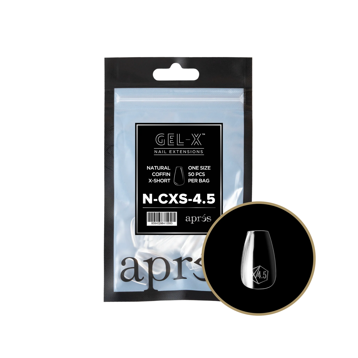 apres Gel-X Natural Coffin Extra Short