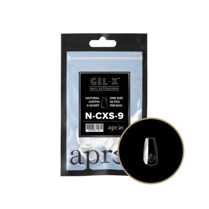 apres Gel-X Natural Coffin Extra Short