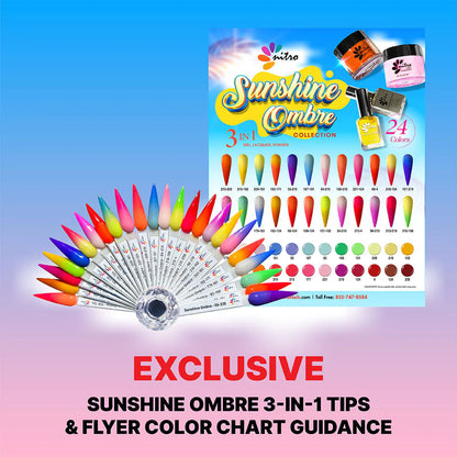 NITRO Sunshine Ombre Collection Matching 3in1 (24 Colors)