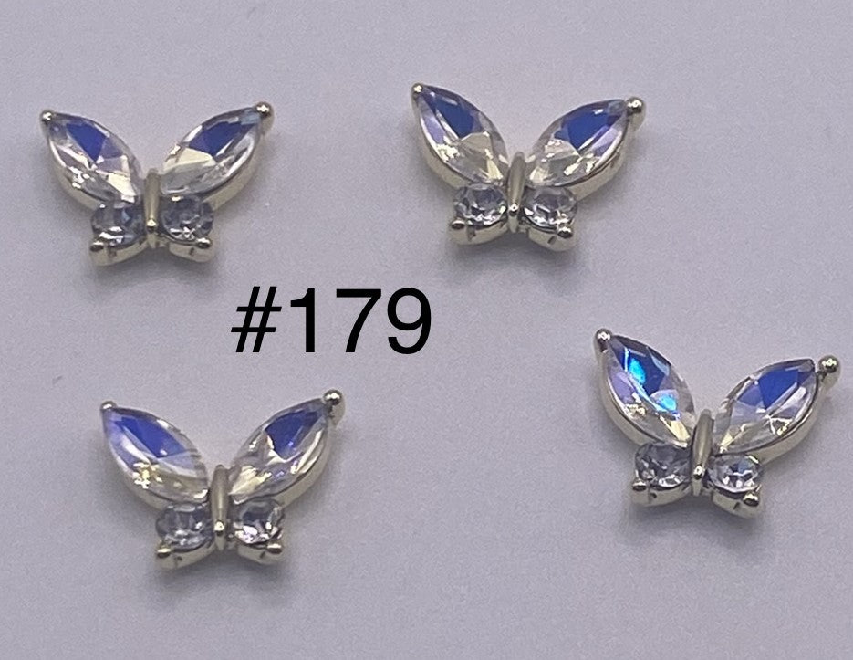 3D Charms Butterflies w Rhinestones #91