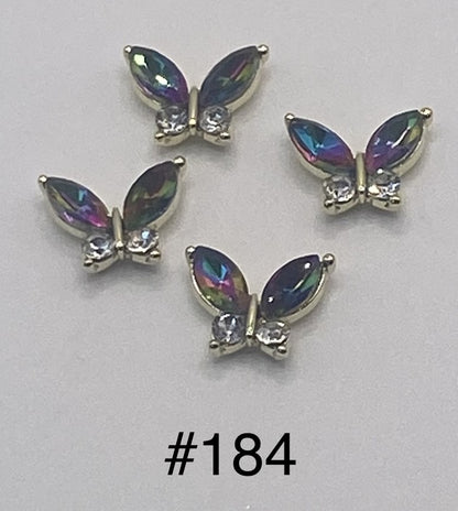 3D Charms Butterflies w Rhinestones #91