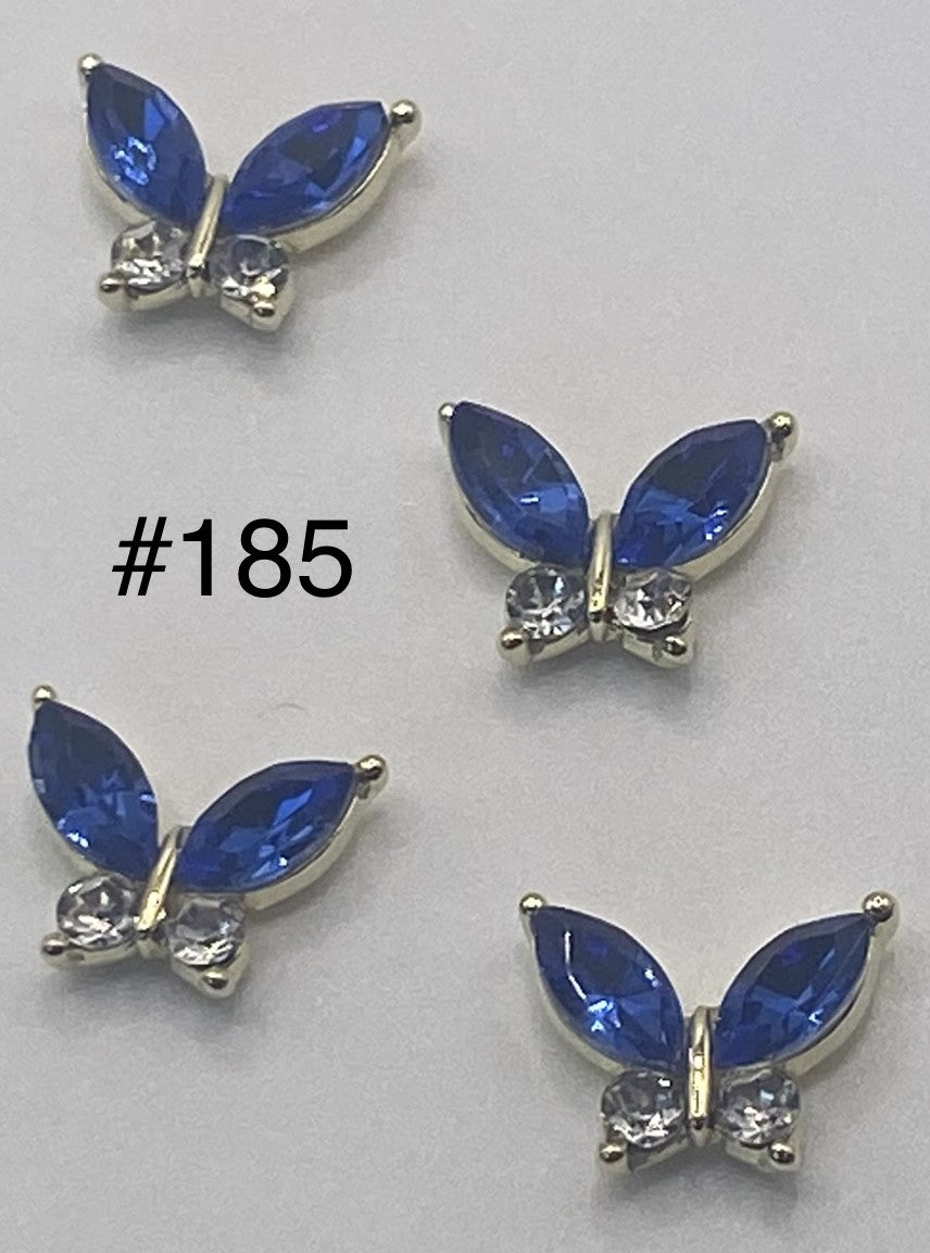 3D Charms Butterflies w Rhinestones #91