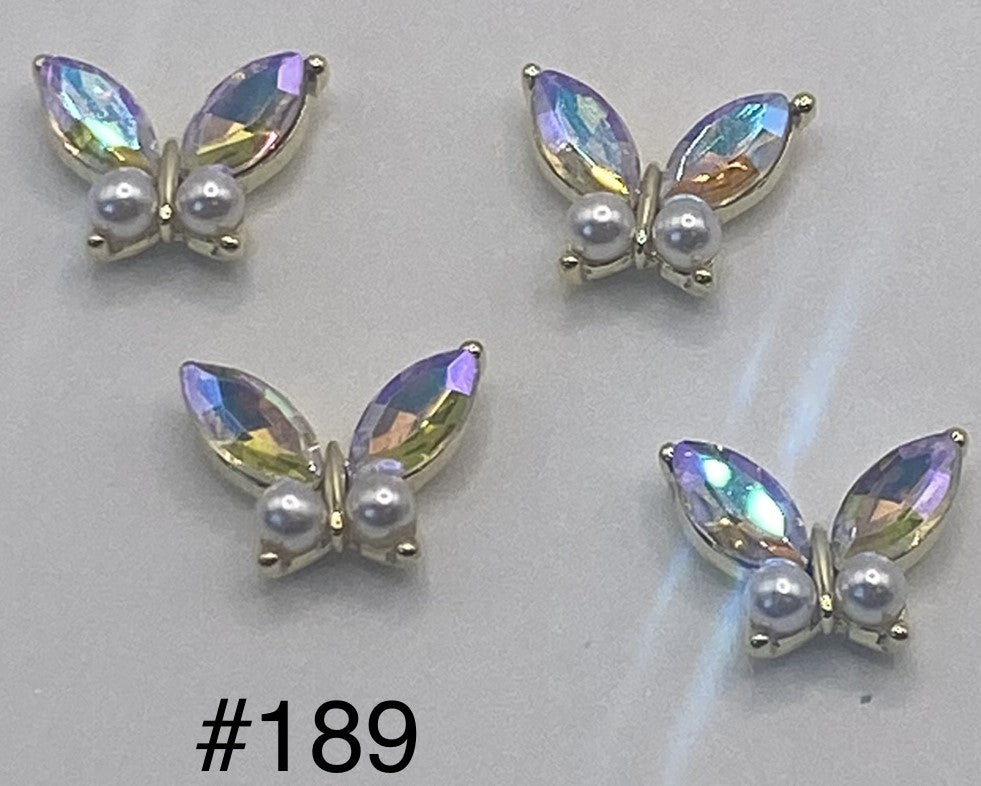 3D Charms Butterflies w Rhinestones #91