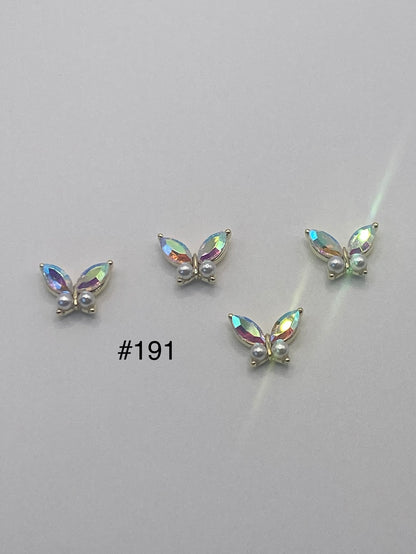 3D Charms Butterflies w Rhinestones #91