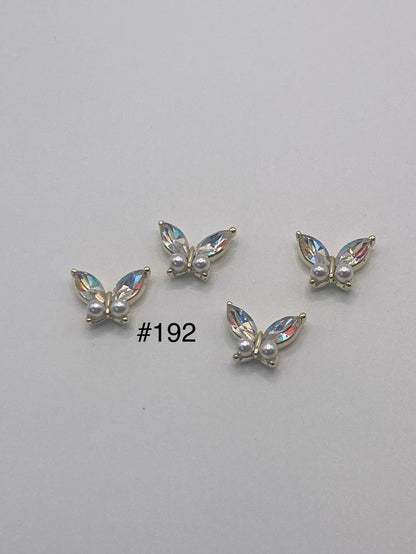 3D Charms Butterflies w Rhinestones #91