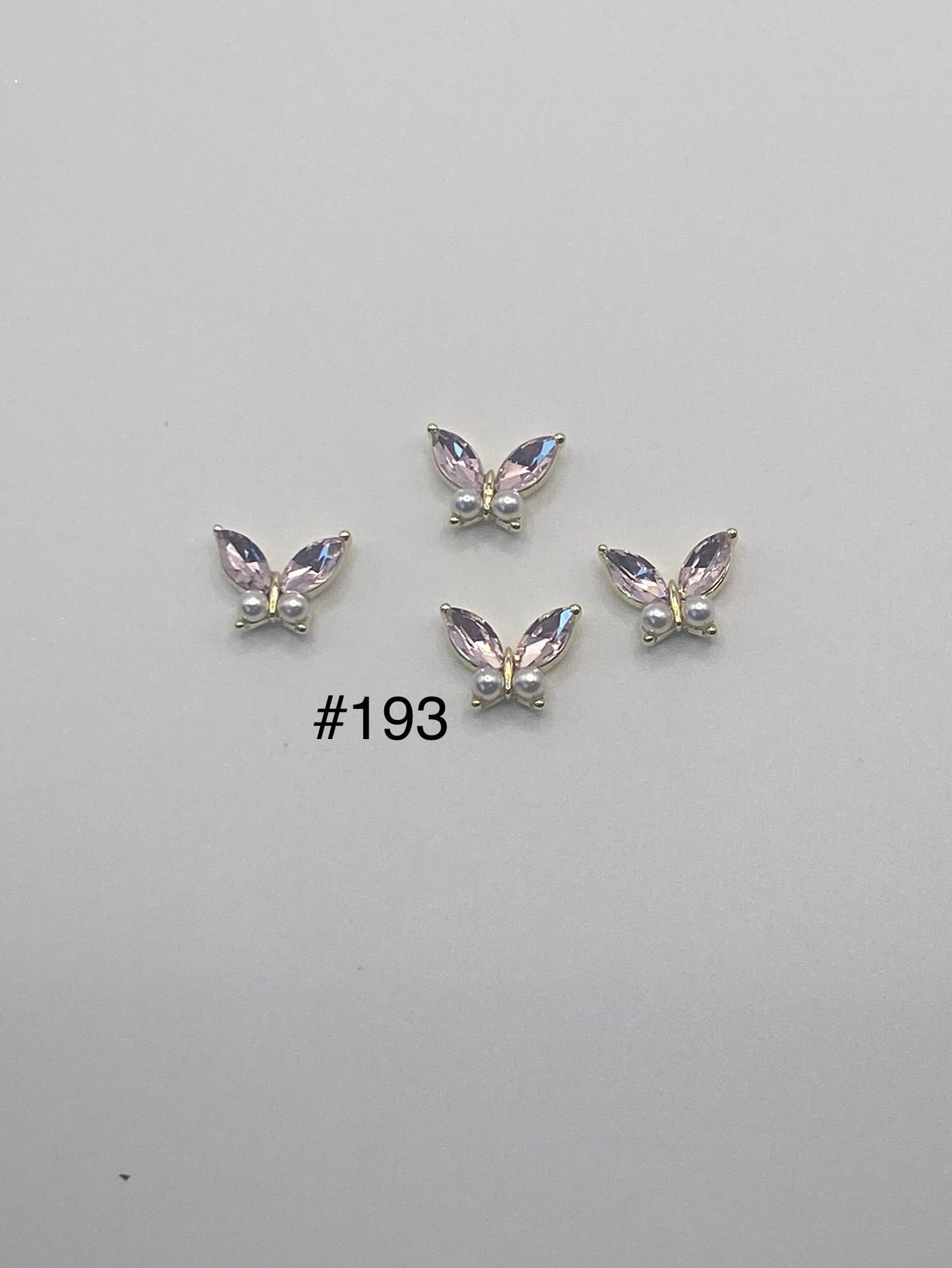 3D Charms Butterflies w Rhinestones #91