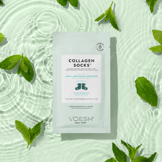 Voesh Collagen Socks with Mint + Botanical Extracts  100/case