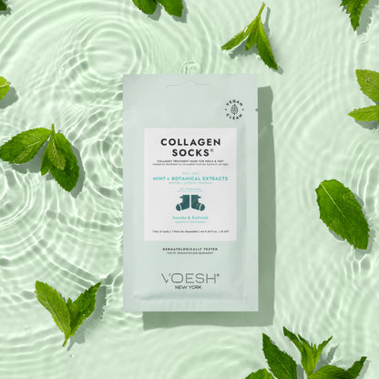 Voesh Collagen Socks with Mint + Botanical Extracts each