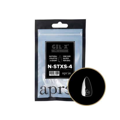 apres Gel-X Natural Stiletto Extra Short