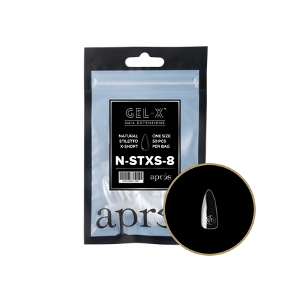 apres Gel-X Natural Stiletto Extra Short