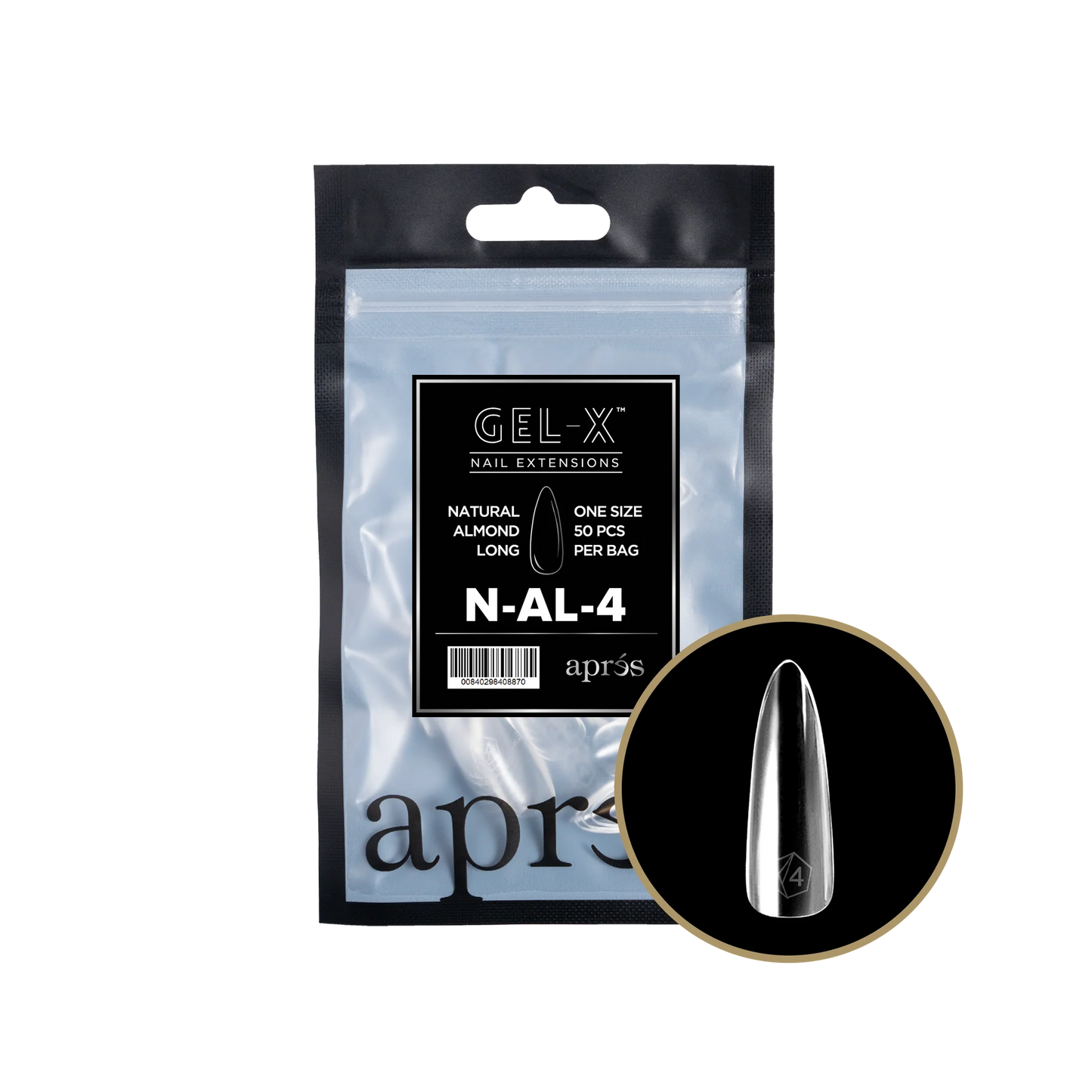 apres Gel-X Natural Almond Long