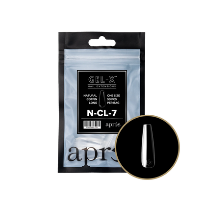 apres GEL-X Natural Coffin Long