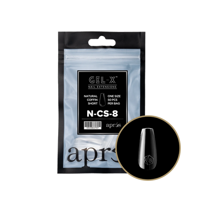 apres Gel-X Natural Coffin Short