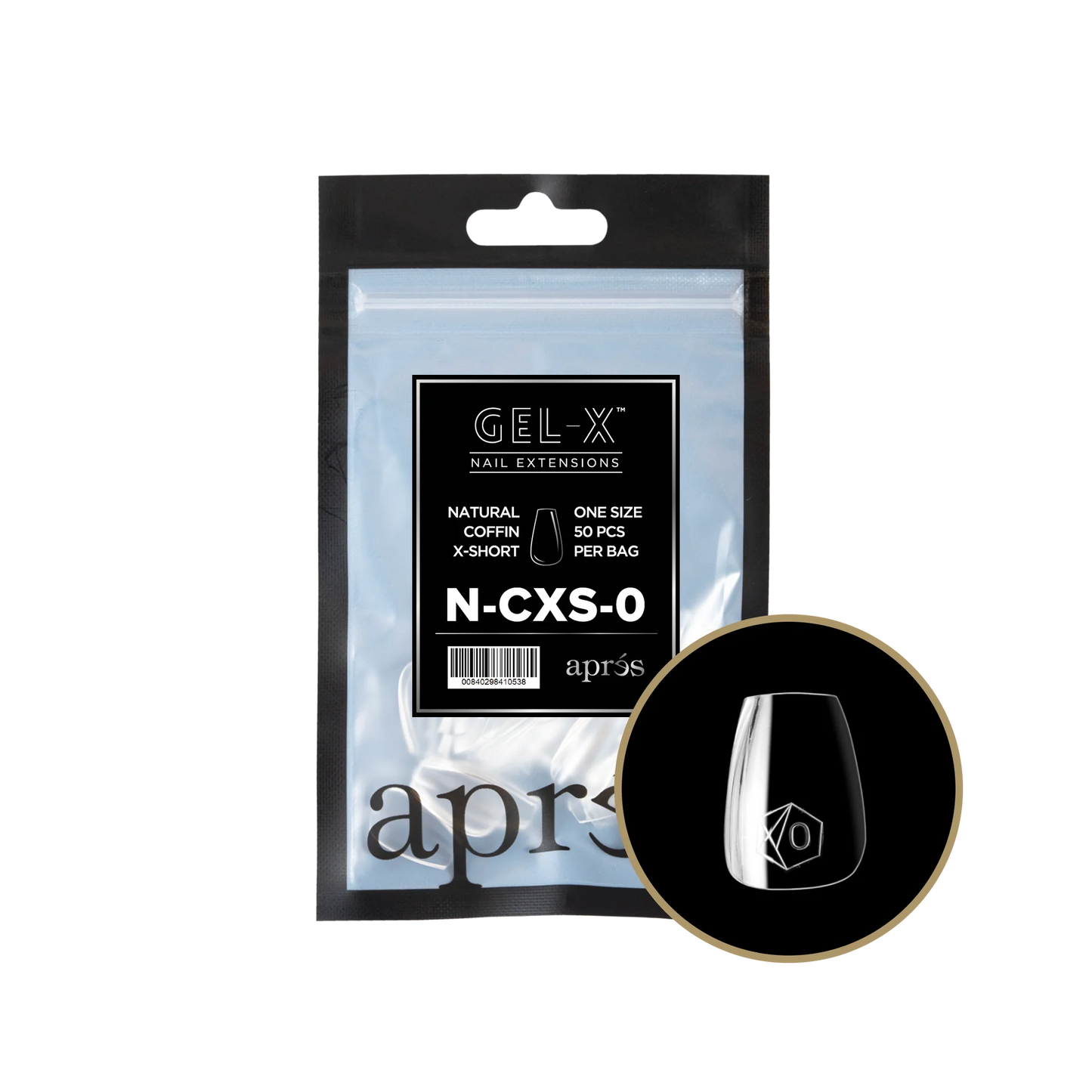 apres Gel-X Natural Coffin Extra Short