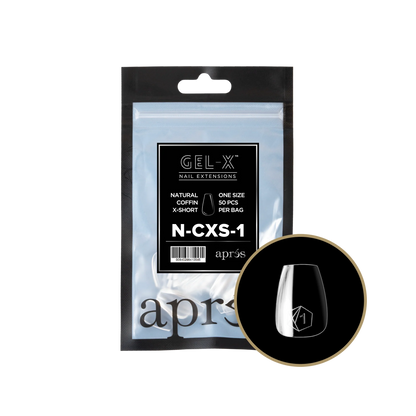 apres Gel-X Natural Coffin Extra Short