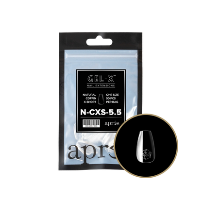 apres Gel-X Natural Coffin Extra Short