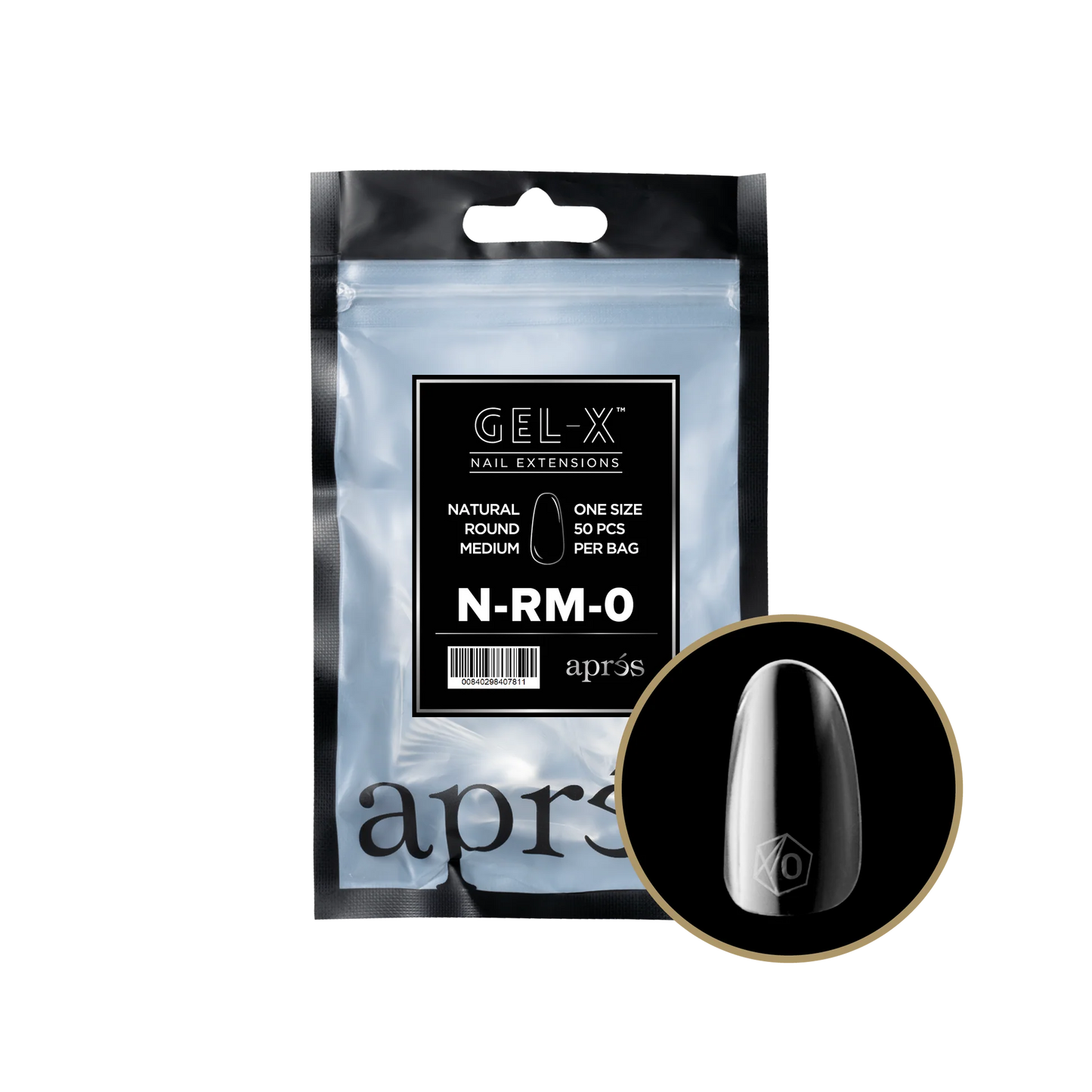 apres Gel-X Natural Round Medium