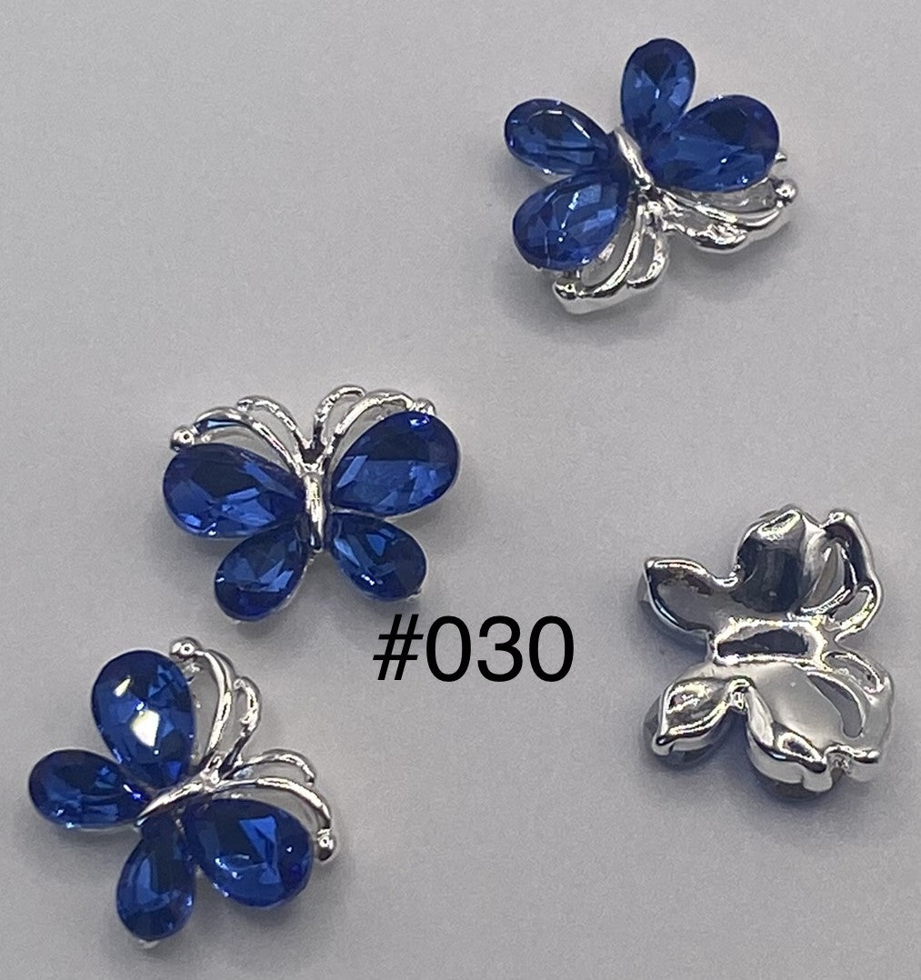 3D Charms Butterflies w Rhinestones #90