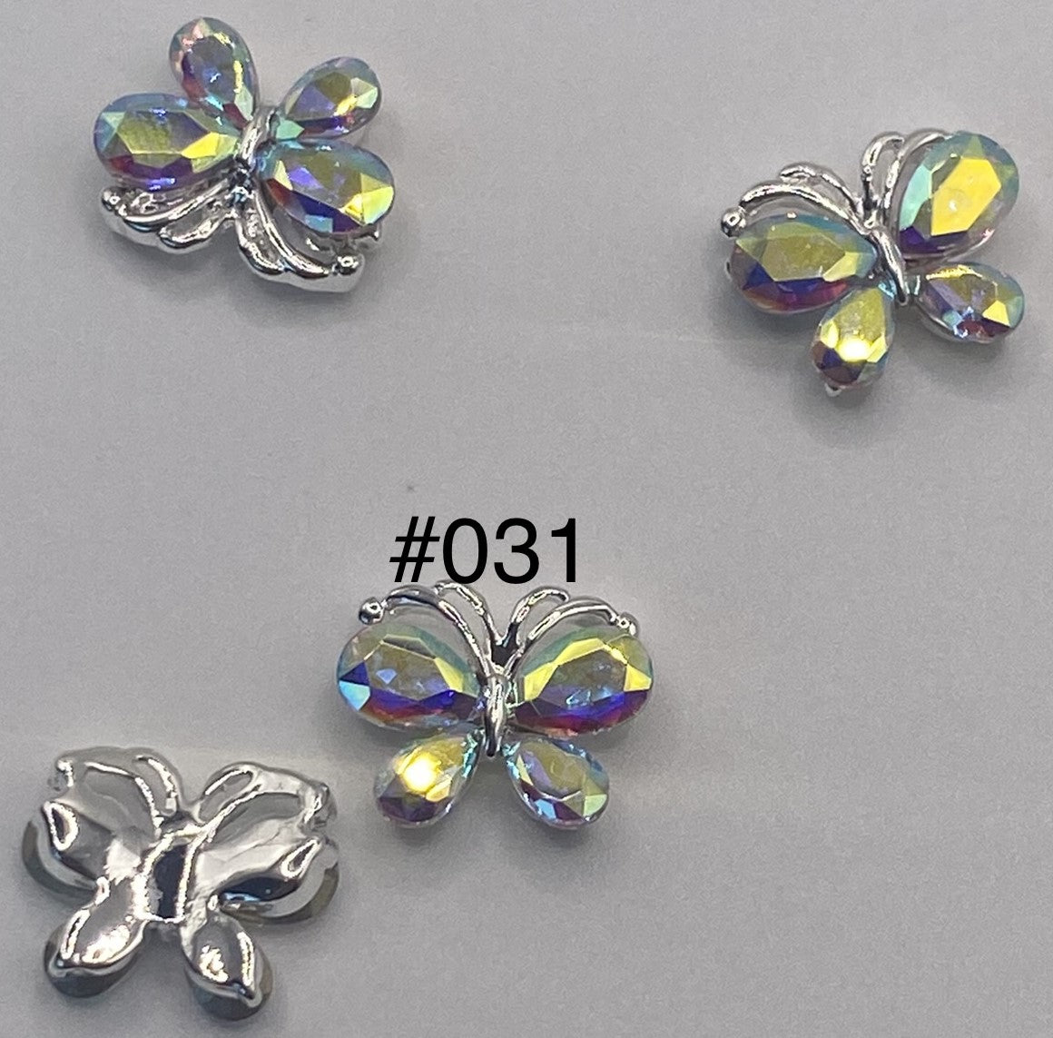 3D Charms Butterflies w Rhinestones #90