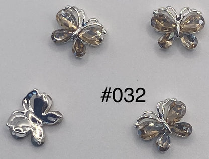 3D Charms Butterflies w Rhinestones #90