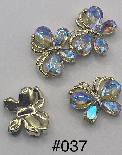 3D Charms Butterflies w Rhinestones #90