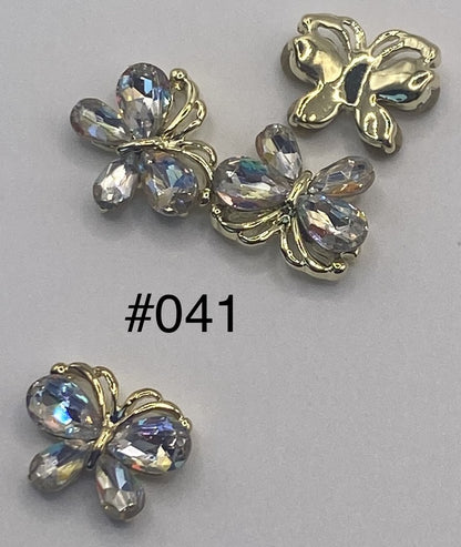 3D Charms Butterflies w Rhinestones #90