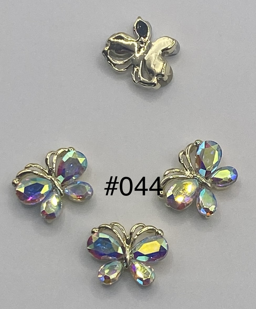 3D Charms Butterflies w Rhinestones #90