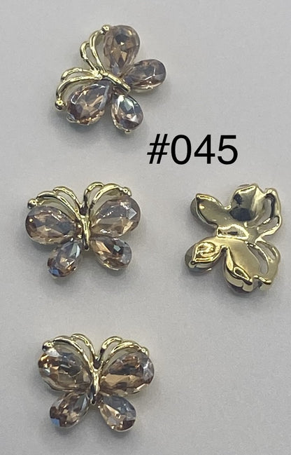 3D Charms Butterflies w Rhinestones #90