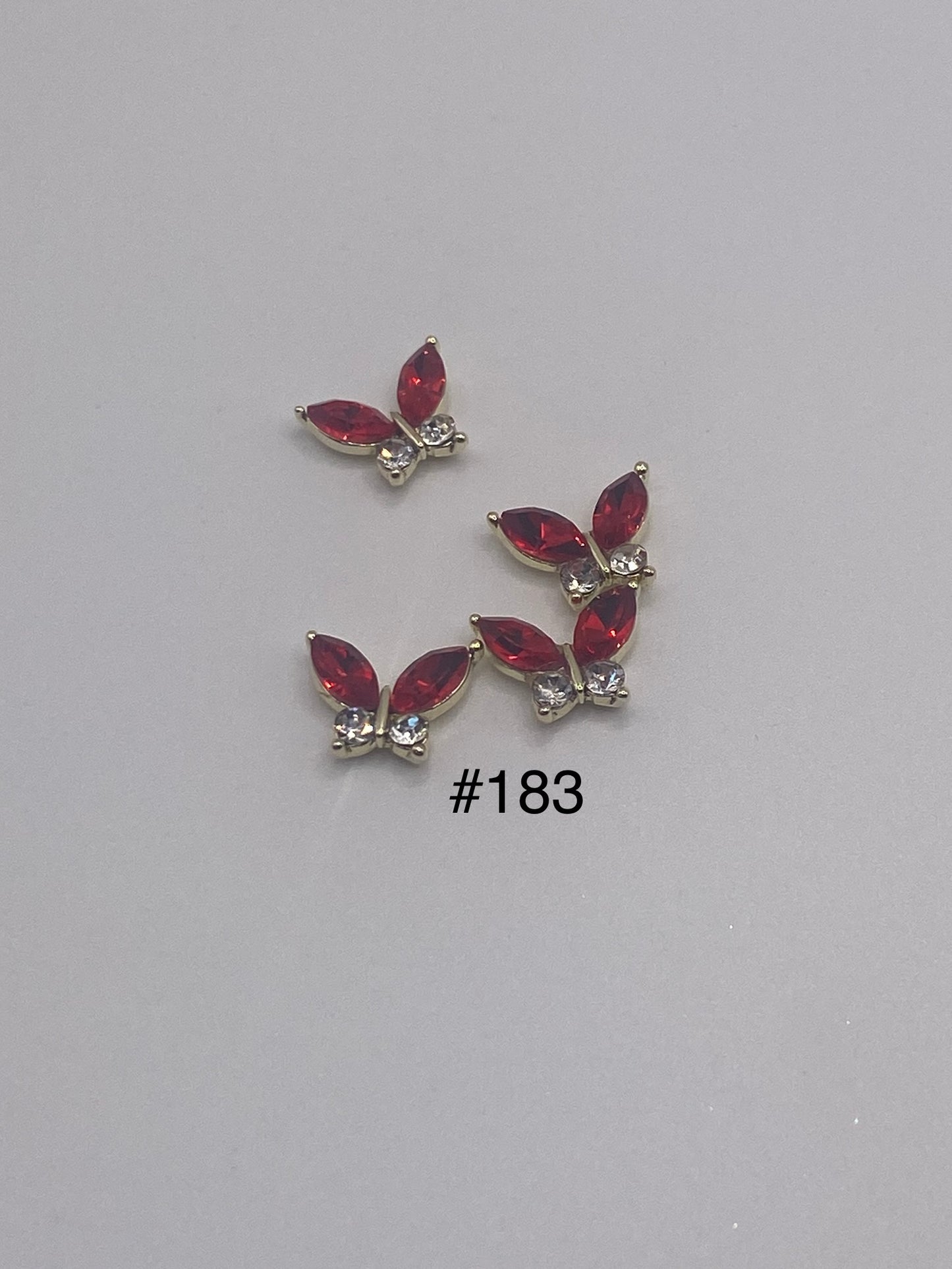 3D Charms Butterflies w Rhinestones #91