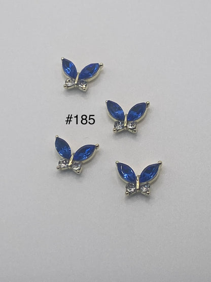 3D Charms Butterflies w Rhinestones #91