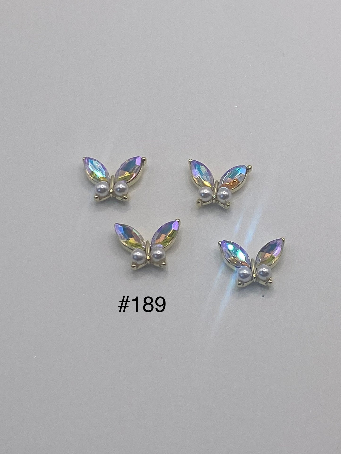 3D Charms Butterflies w Rhinestones #91