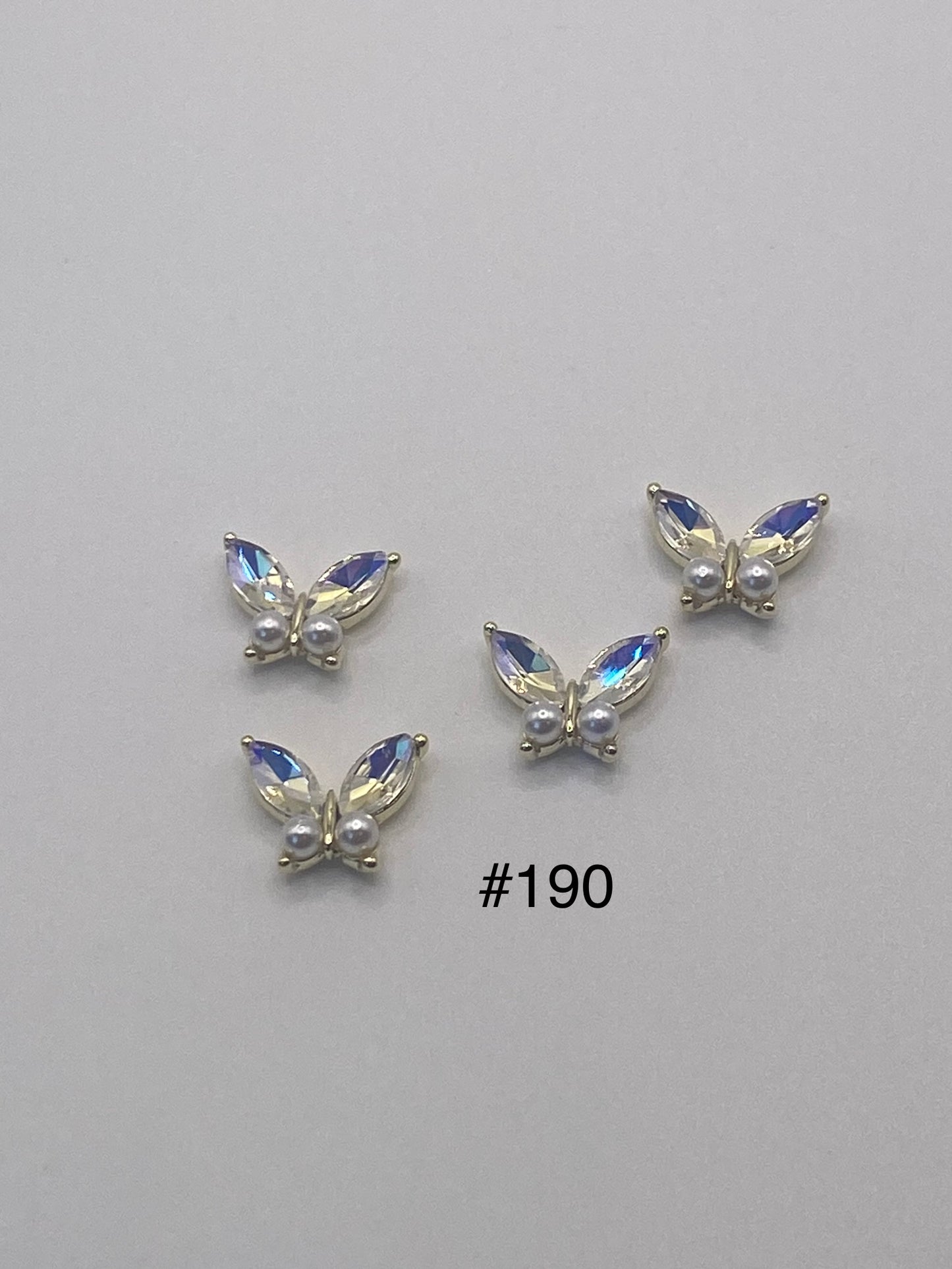 3D Charms Butterflies w Rhinestones #91